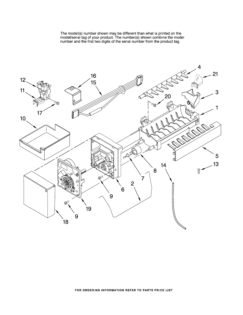 Icemaker, Icemaker parts | Amana ABB1922FEQ11 User Manual | Page 15 / 17