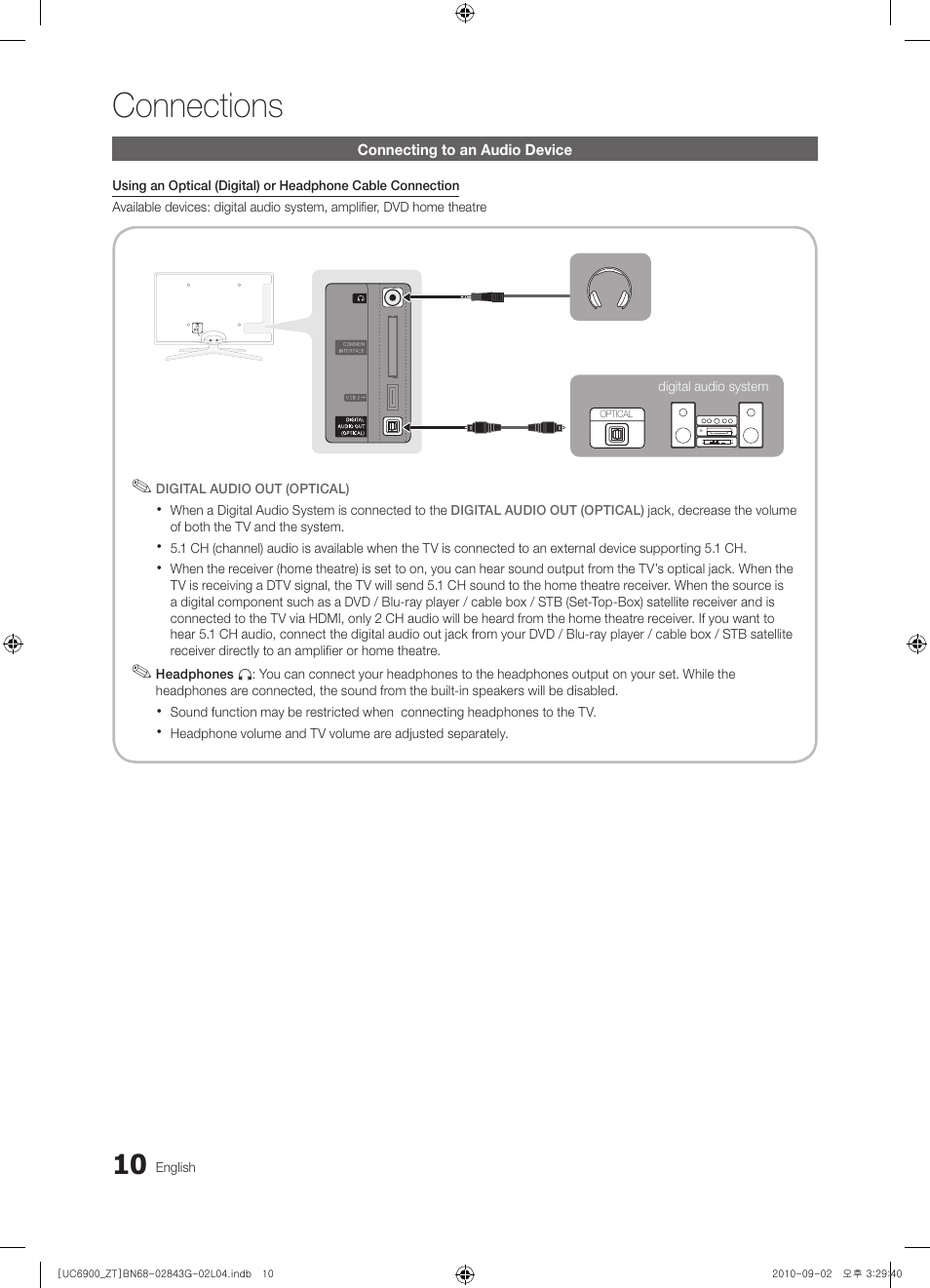 Connections | Samsung UE46C6900VQ User Manual | Page 10 / 186