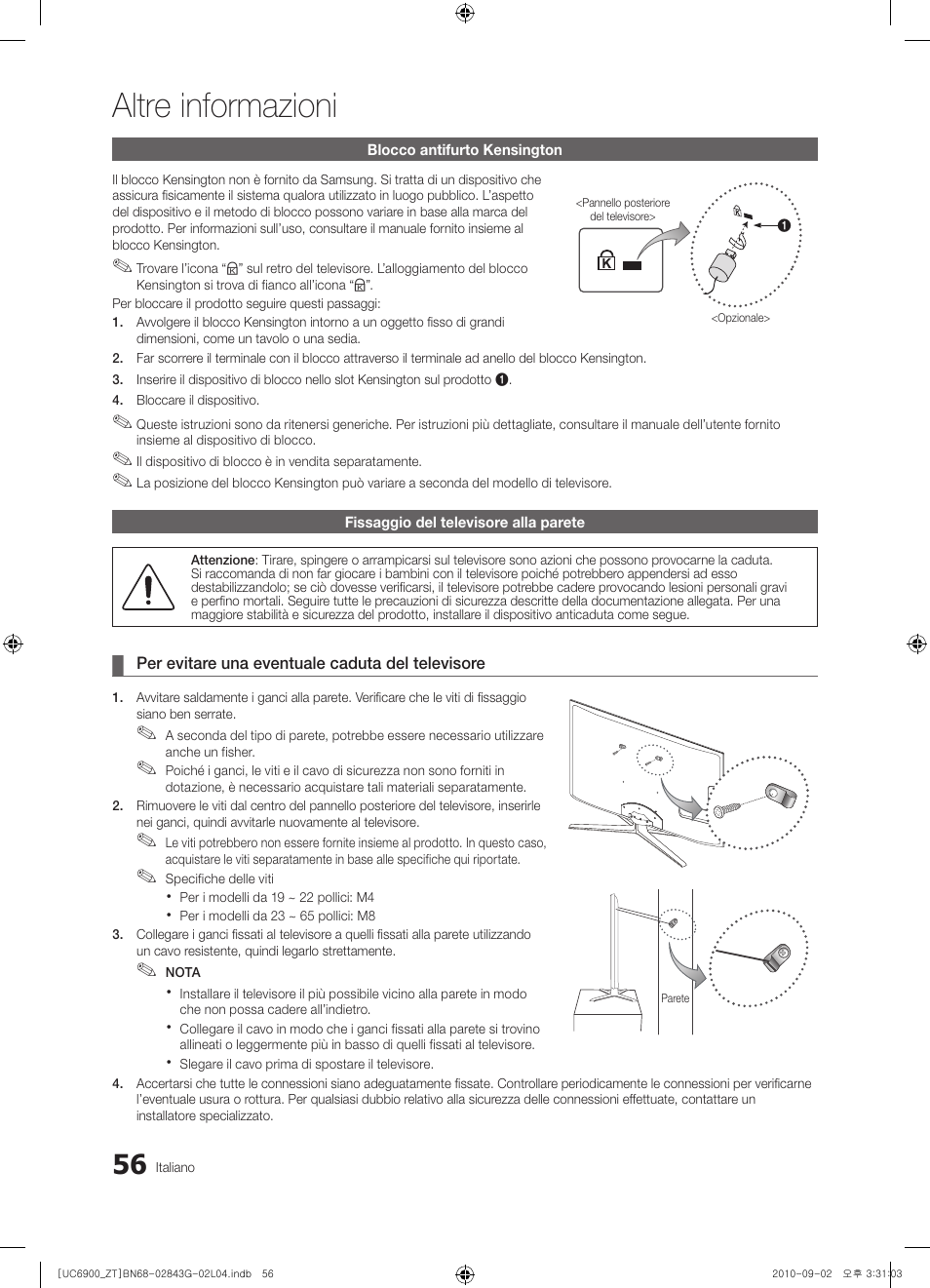 Altre informazioni | Samsung UE46C6900VQ User Manual | Page 118 / 186