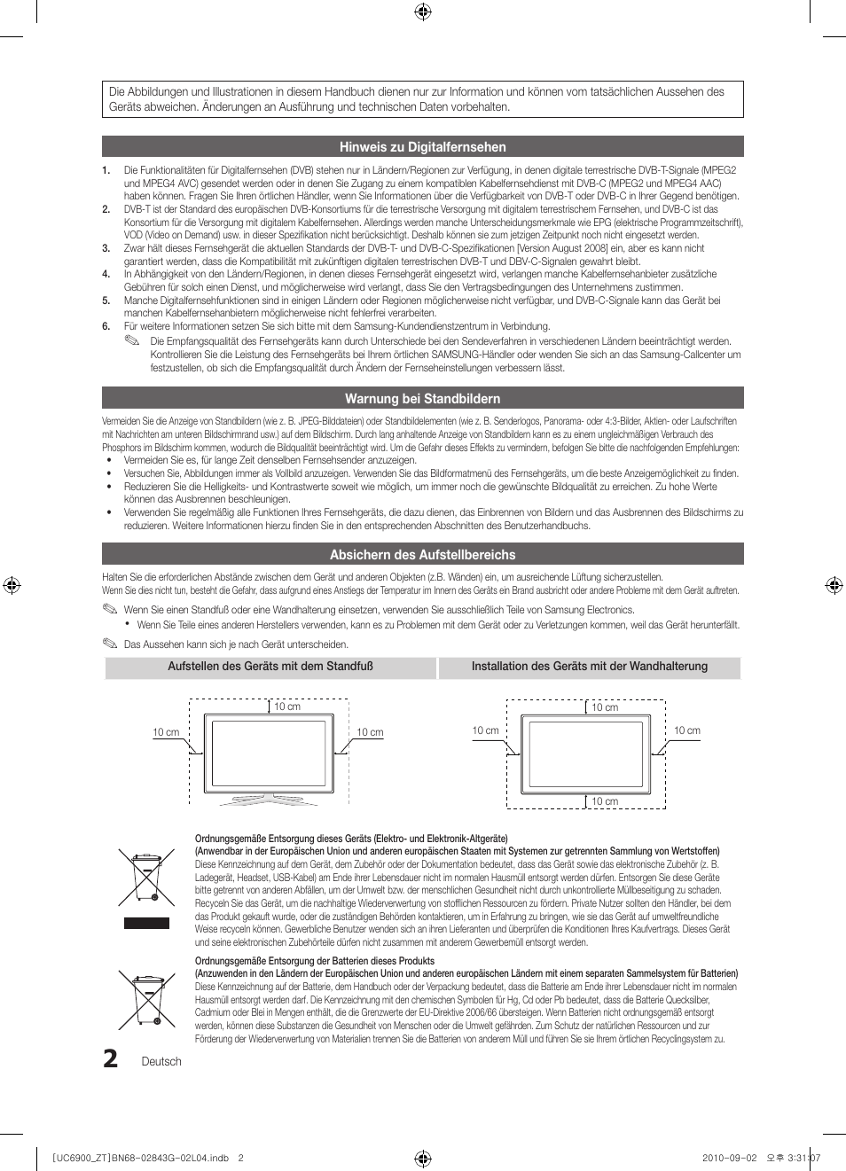 Samsung UE46C6900VQ User Manual | Page 126 / 186