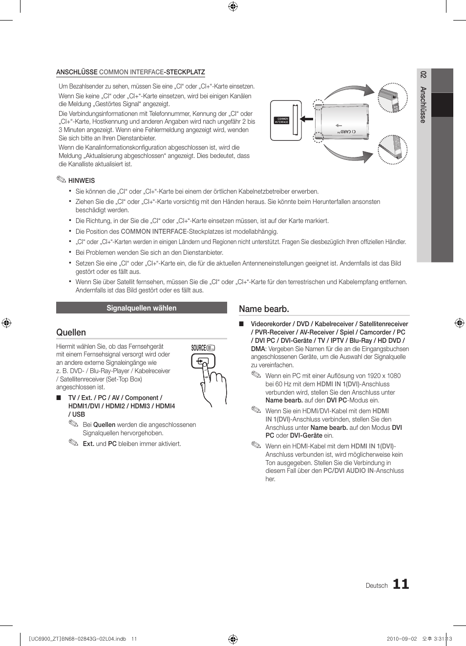 Samsung UE46C6900VQ User Manual | Page 135 / 186