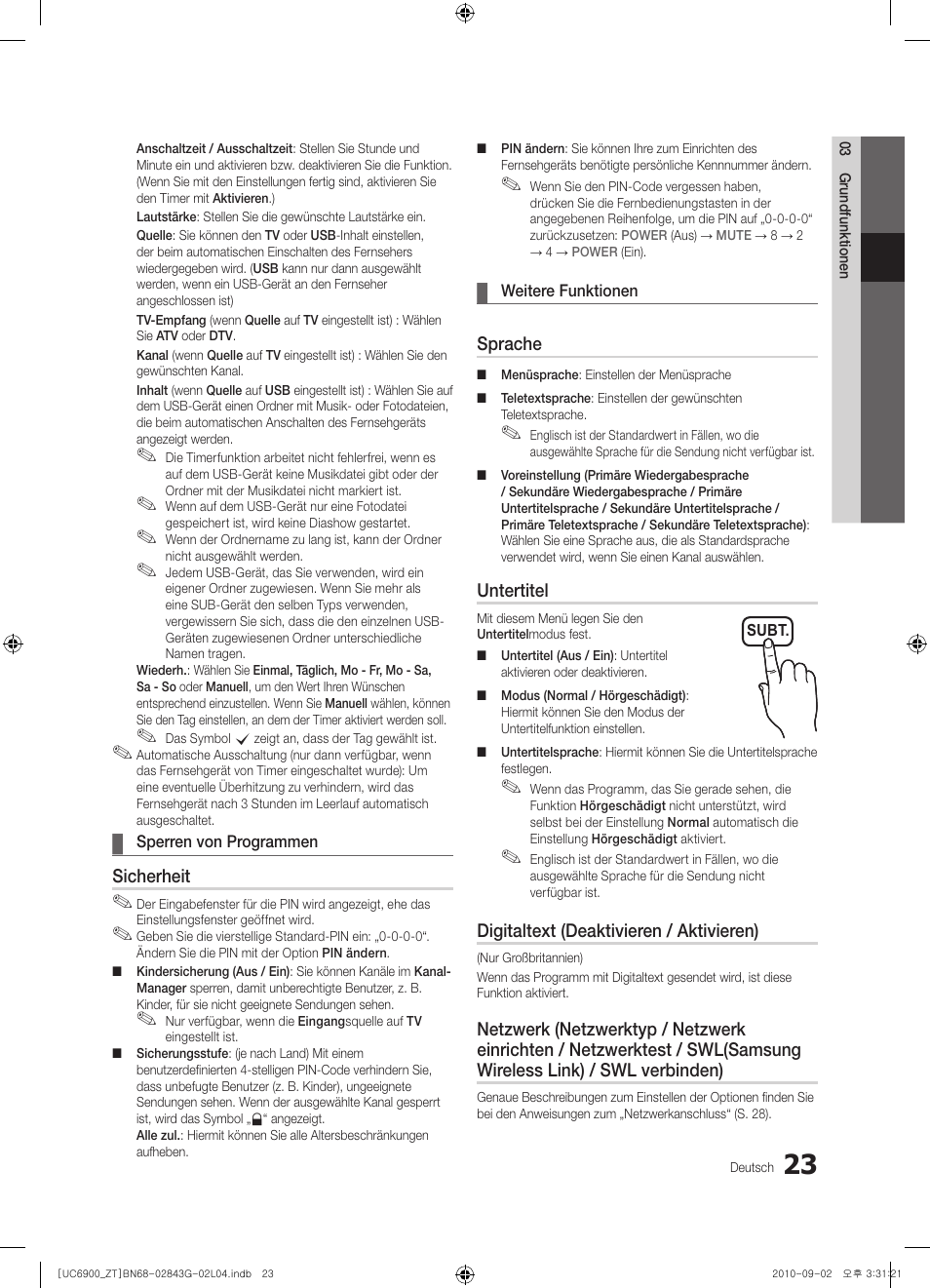 Samsung UE46C6900VQ User Manual | Page 147 / 186