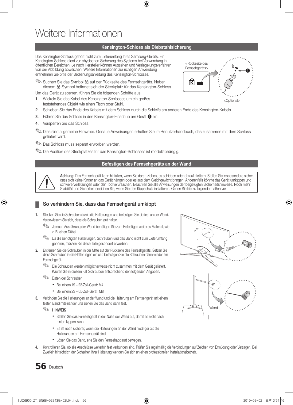 Weitere informationen | Samsung UE46C6900VQ User Manual | Page 180 / 186