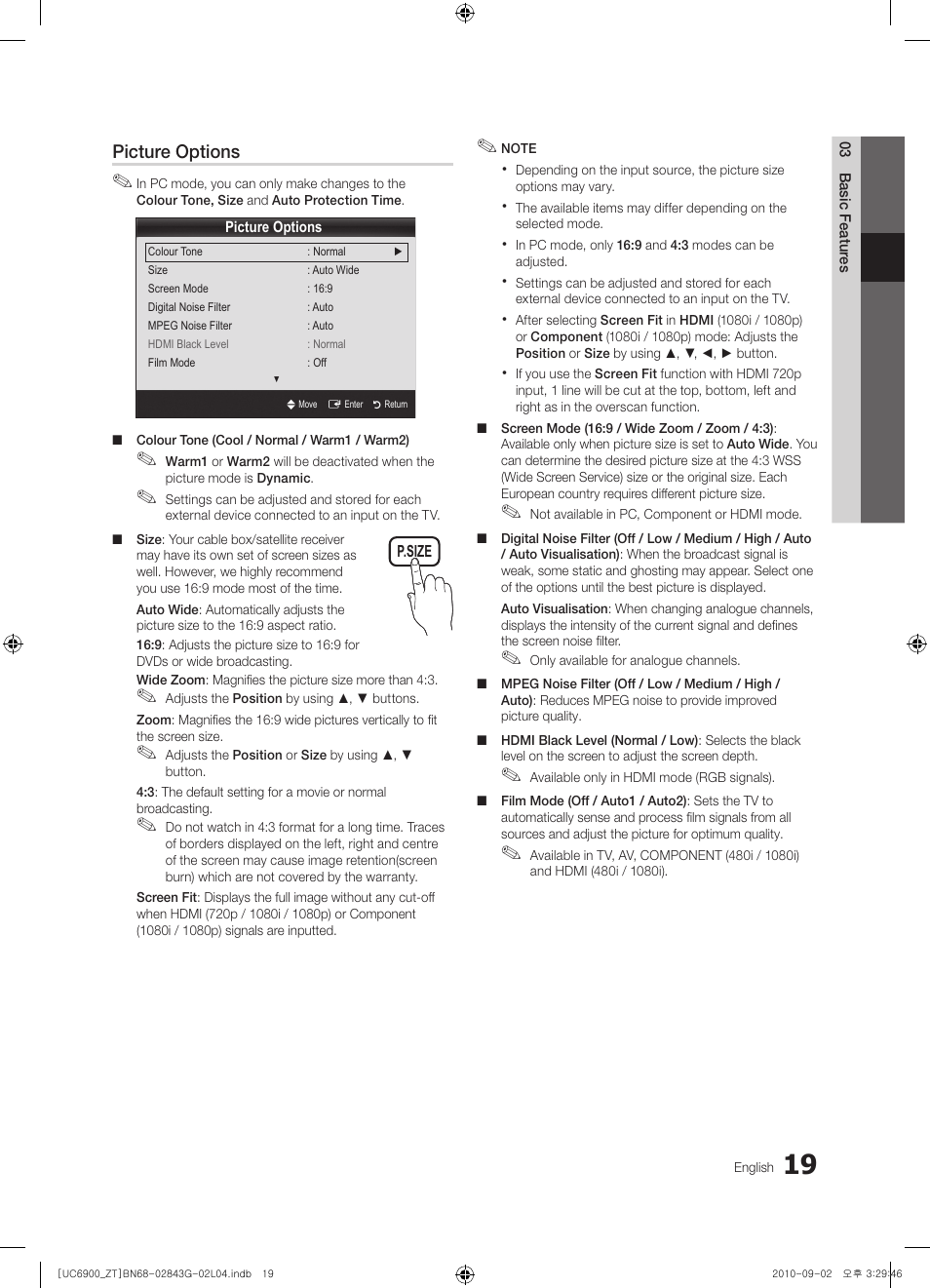 Samsung UE46C6900VQ User Manual | Page 19 / 186