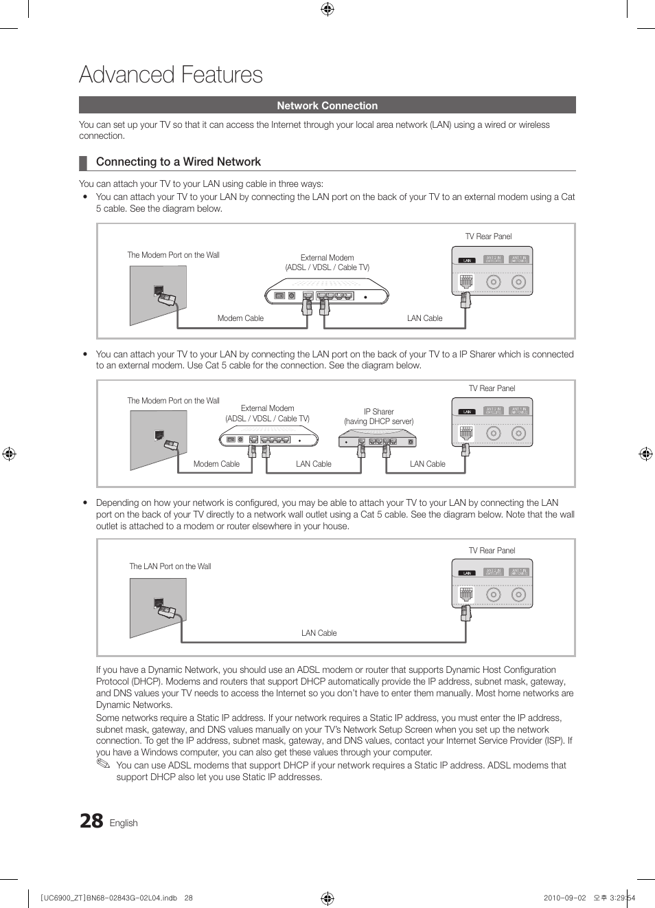 Advanced features | Samsung UE46C6900VQ User Manual | Page 28 / 186