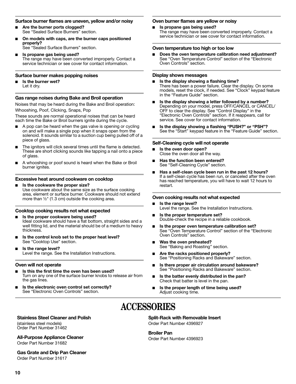 Accessories | Amana W10196156A User Manual | Page 10 / 12