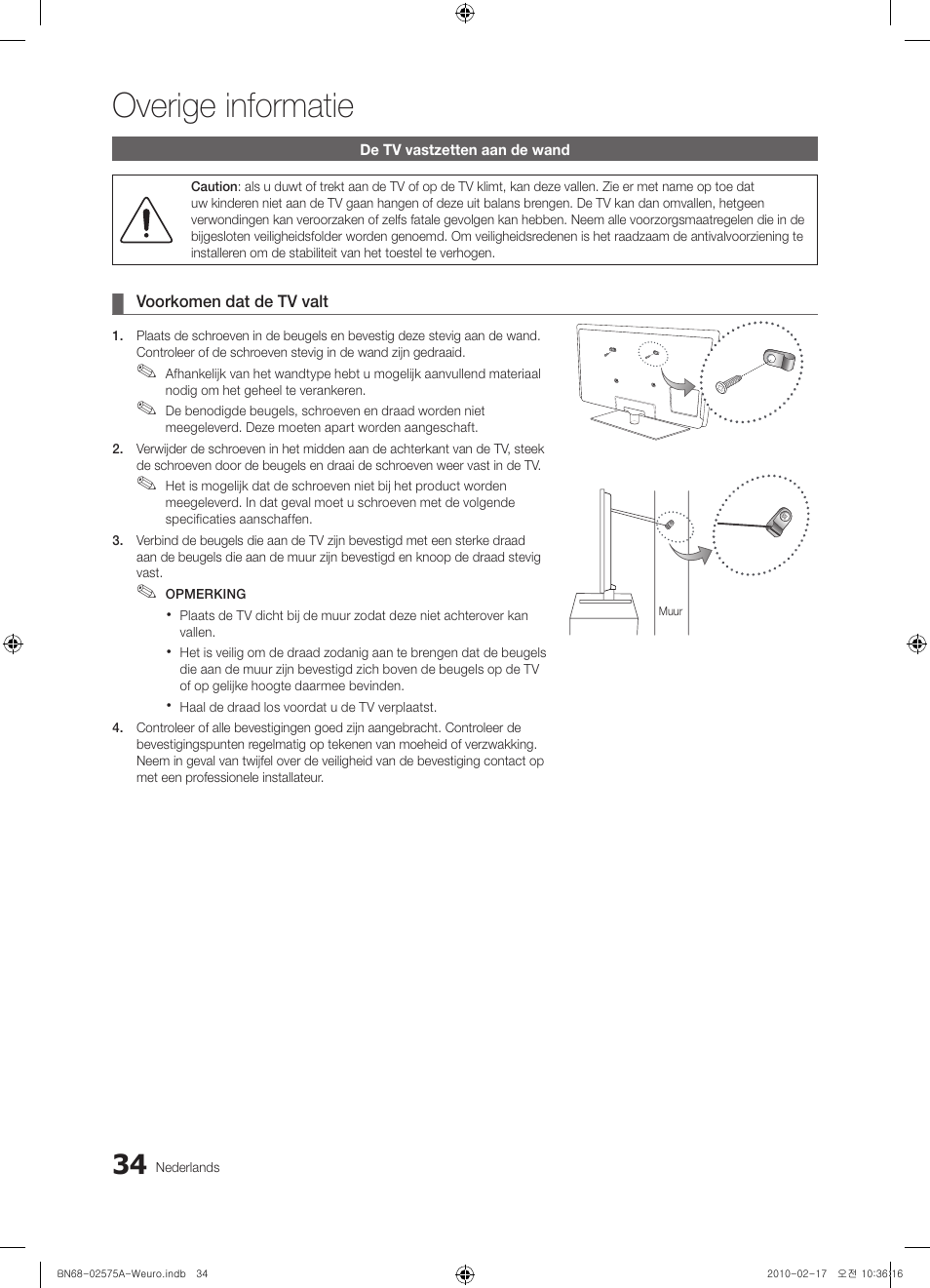 Overige informatie | Samsung PS50C450B1W User Manual | Page 154 / 361