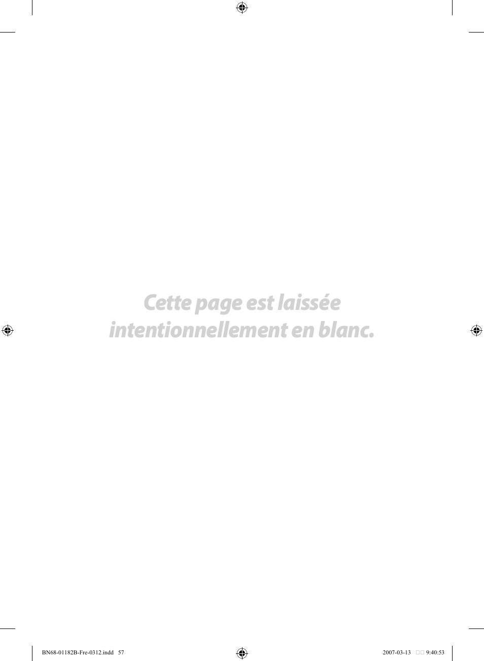 Cette page est laissée intentionnellement en blanc | Samsung LE40S86BD User Manual | Page 117 / 466
