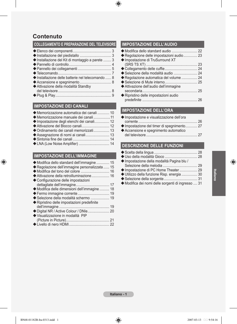Contenuto | Samsung LE40S86BD User Manual | Page 235 / 466