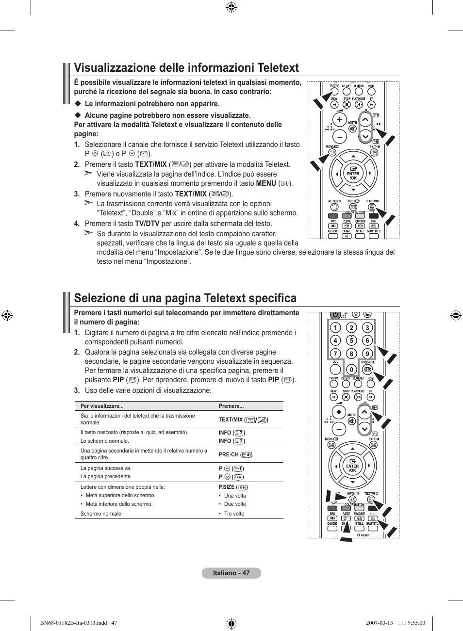 Visualizzazione delle informazioni teletext, Selezione di una pagina teletext specifica | Samsung LE40S86BD User Manual | Page 281 / 466