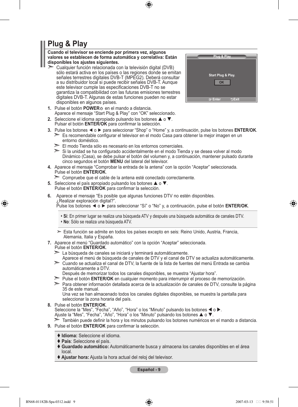 Plug & play | Samsung LE40S86BD User Manual | Page 301 / 466