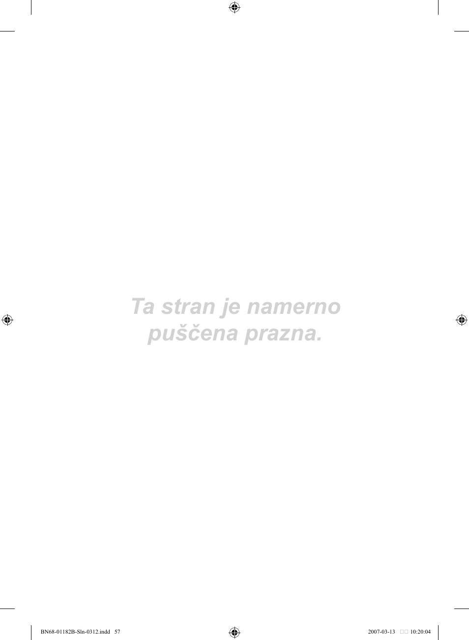 Ta stran je namerno puščena prazna | Samsung LE40S86BD User Manual | Page 465 / 466
