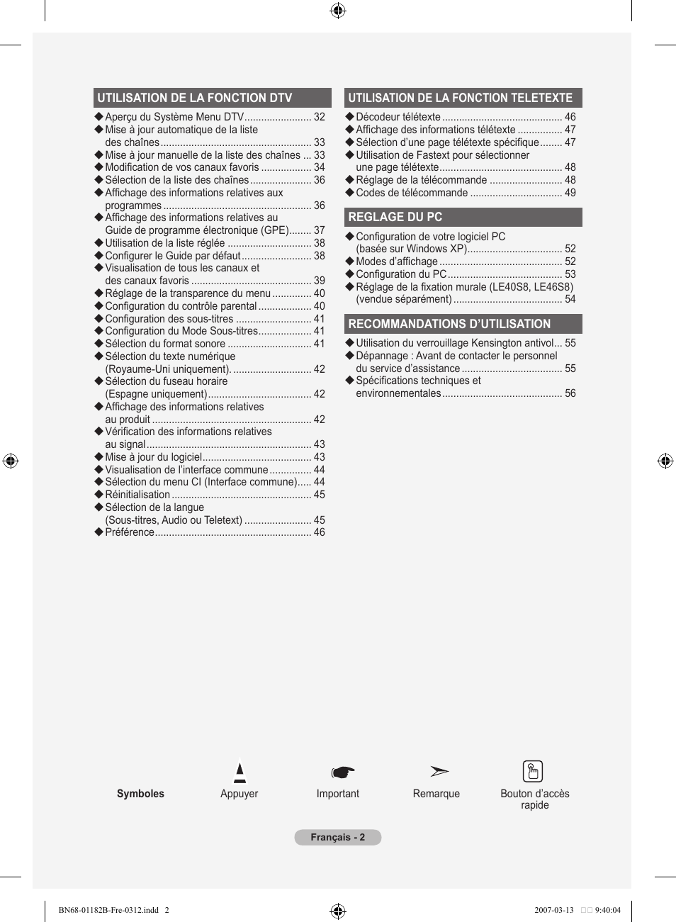 Samsung LE40S86BD User Manual | Page 62 / 466