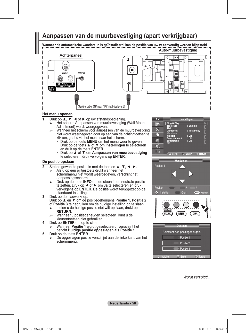 Wordt vervolgd | Samsung PS50A557S3F User Manual | Page 244 / 495