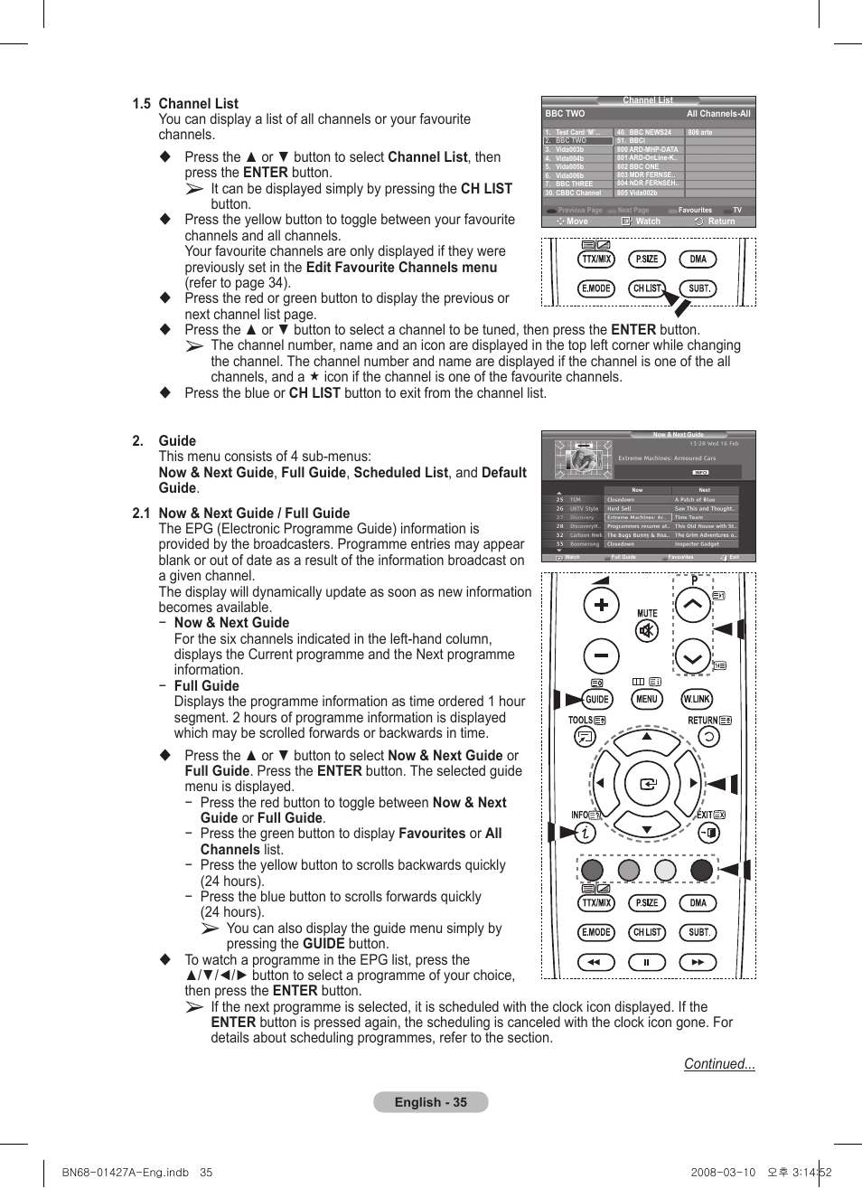 Samsung PS50A557S3F User Manual | Page 35 / 495