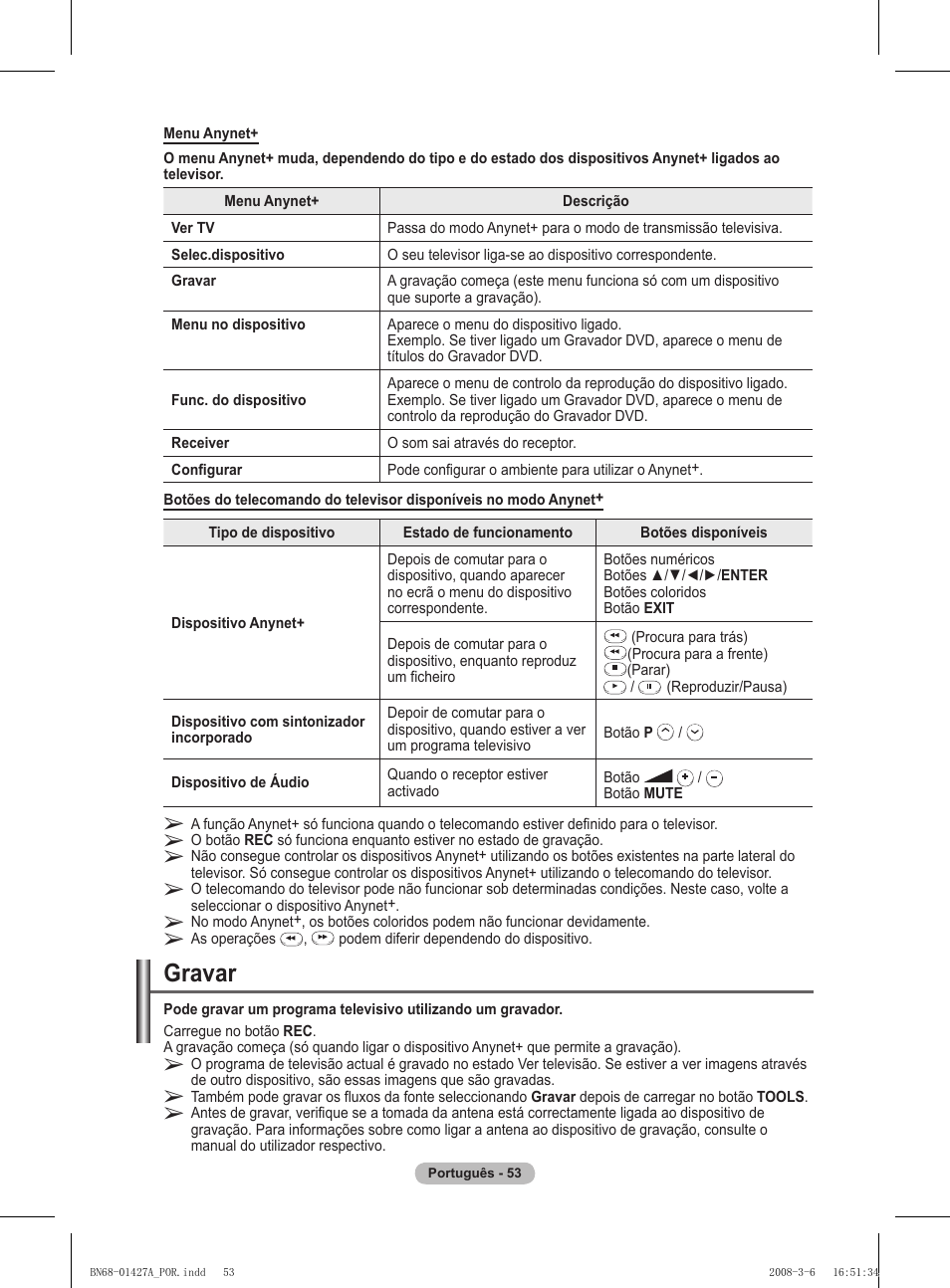 Gravar | Samsung PS50A557S3F User Manual | Page 423 / 495