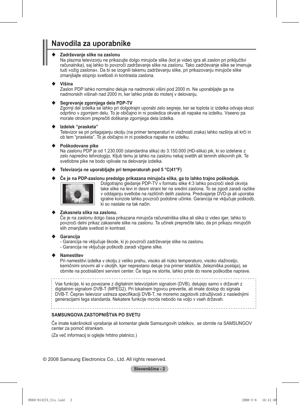 Navodila za uporabnike | Samsung PS50A557S3F User Manual | Page 434 / 495