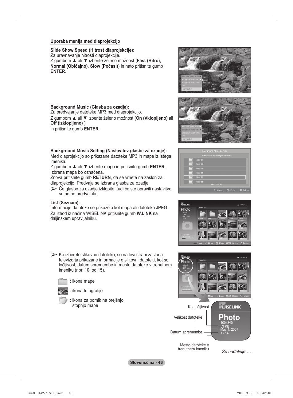 Photo, Slovenščina - 4 | Samsung PS50A557S3F User Manual | Page 478 / 495