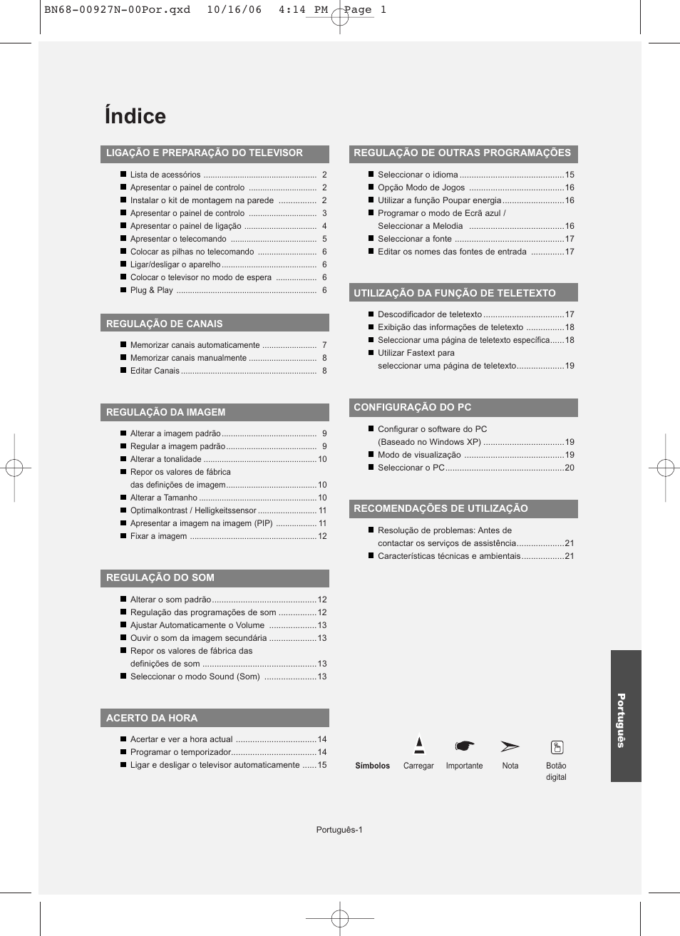 Índice | Samsung LE26R32B User Manual | Page 108 / 152