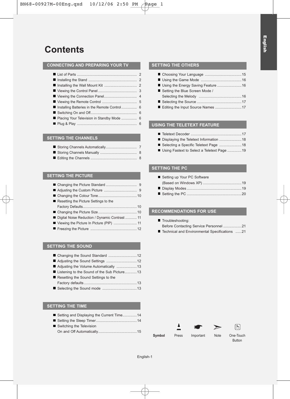 Samsung LE26R32B User Manual | Page 3 / 152