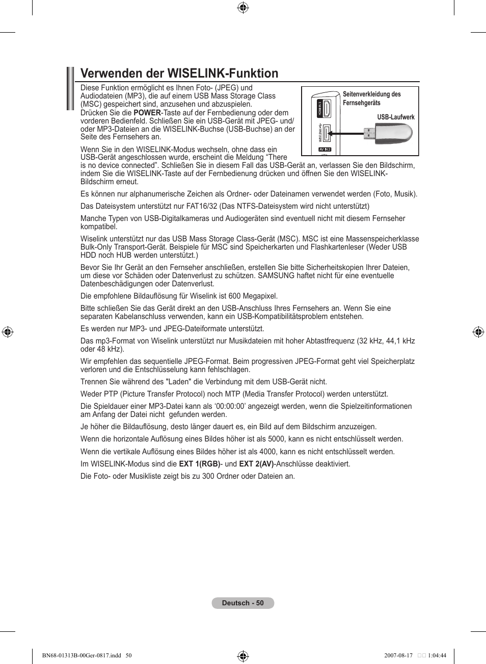 Verwenden der wiselink-funktion | Samsung LE52F96BD User Manual | Page 180 / 516