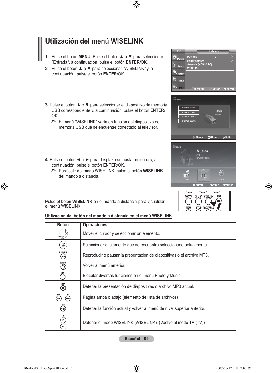 Utilización del menú wiselink | Samsung LE52F96BD User Manual | Page 375 / 516