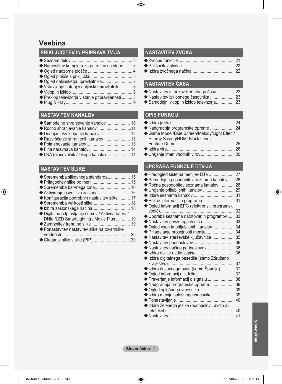Vsebina | Samsung LE52F96BD User Manual | Page 453 / 516