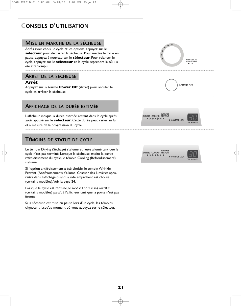 Onseils d, Utilisation | Amana W101611016 User Manual | Page 22 / 48