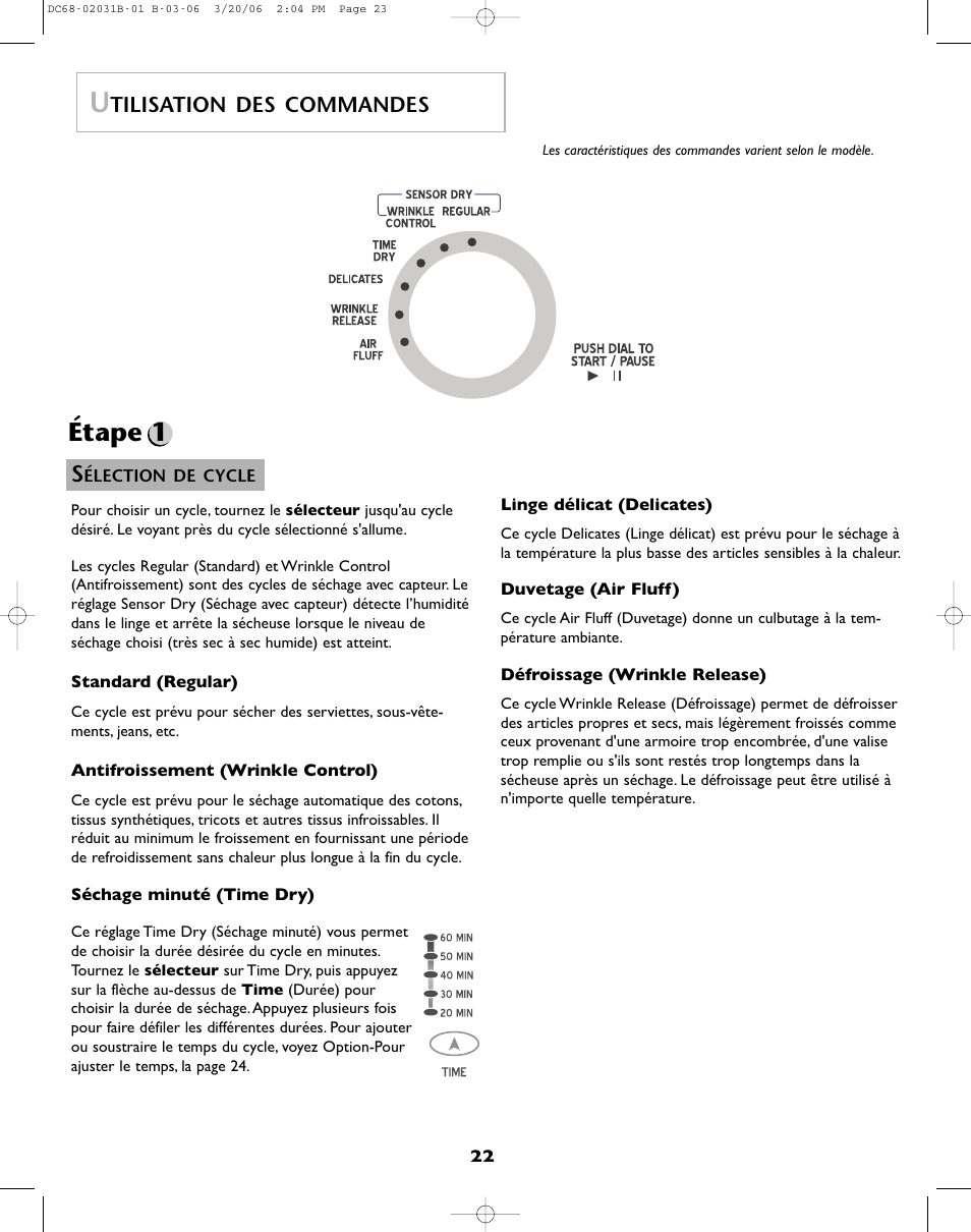 Étape 1, Tilisation des commandes | Amana W101611016 User Manual | Page 23 / 48