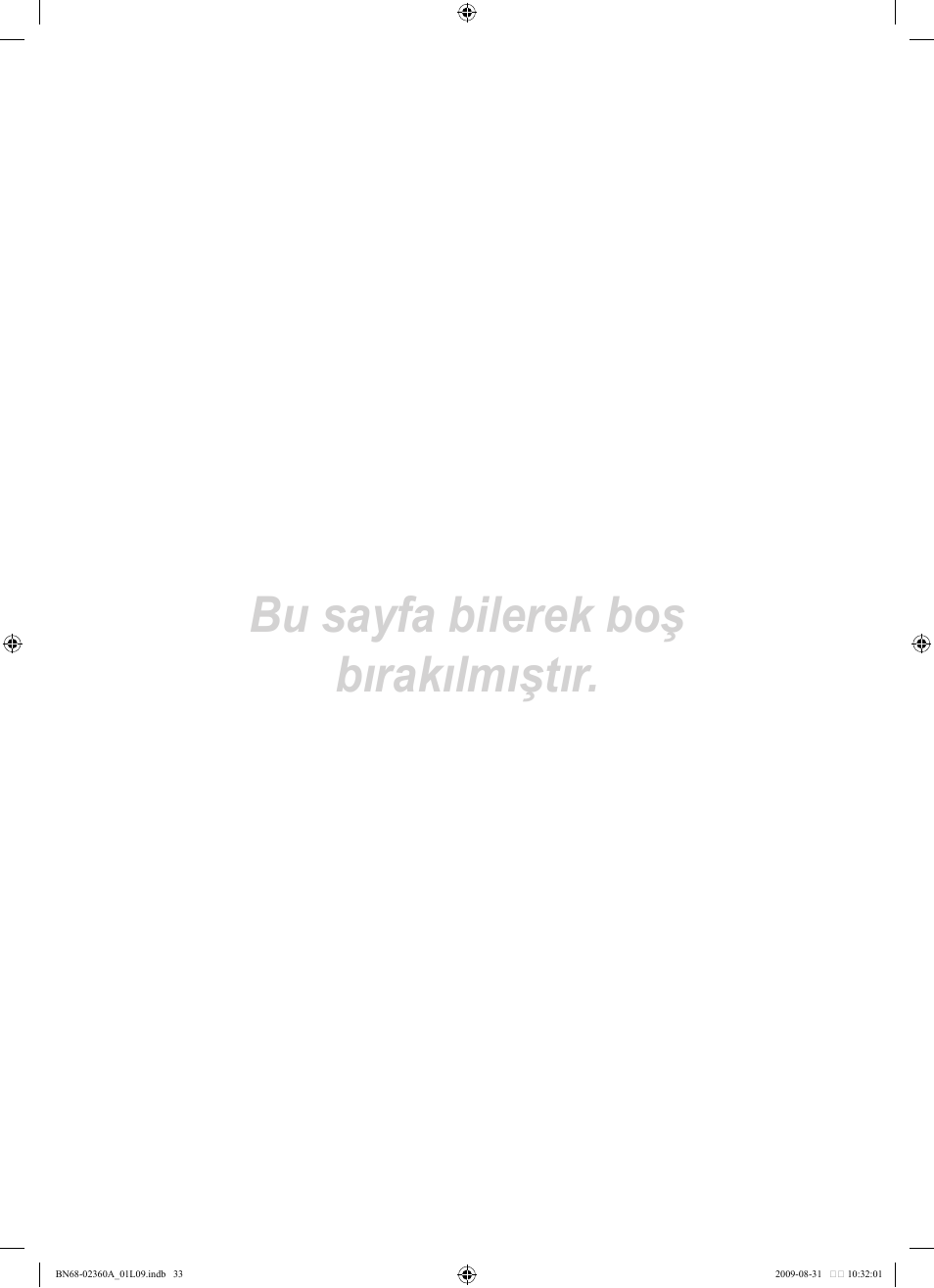 Bu sayfa bilerek boş bırakılmıştır | Samsung LE32B450C4W User Manual | Page 293 / 300