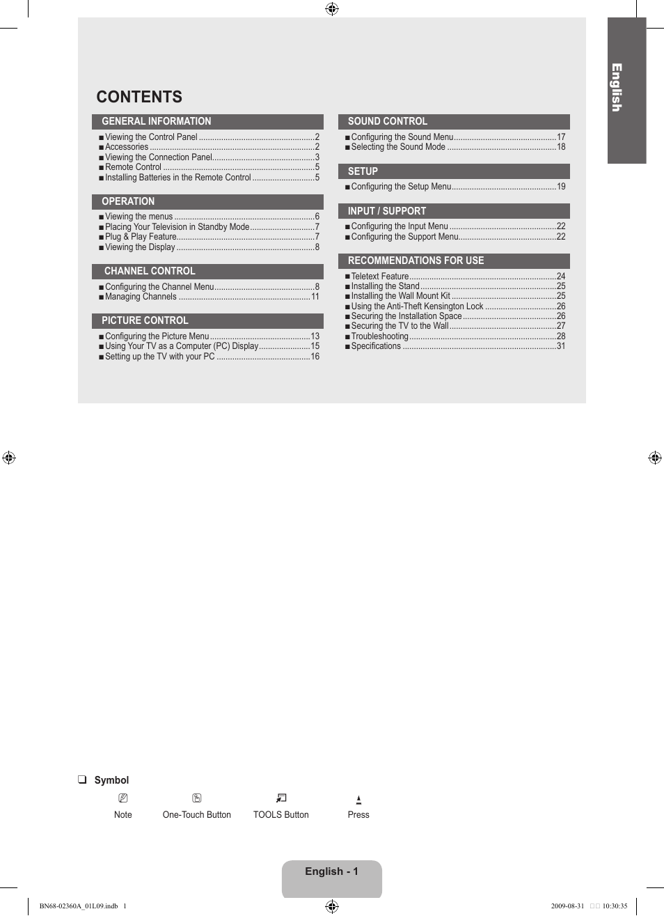 Samsung LE32B450C4W User Manual | Page 3 / 300