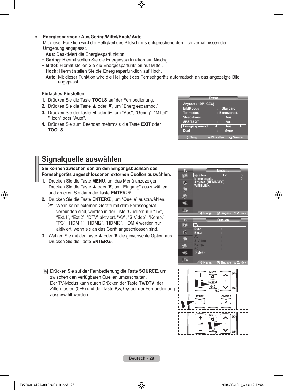 Signalquelle auswählen | Samsung LE37A656A1F User Manual | Page 166 / 546