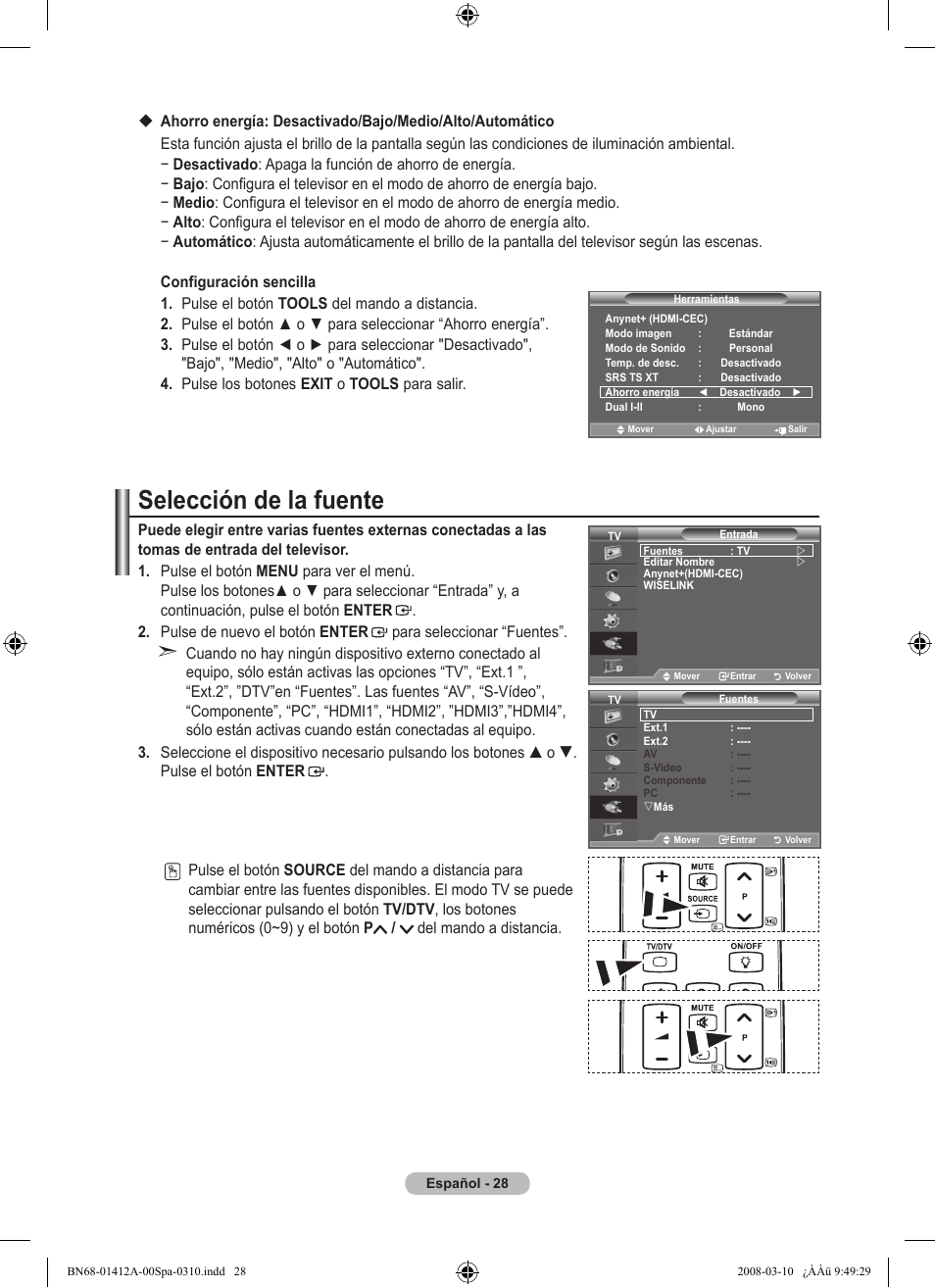 Selección de la fuente | Samsung LE37A656A1F User Manual | Page 370 / 546