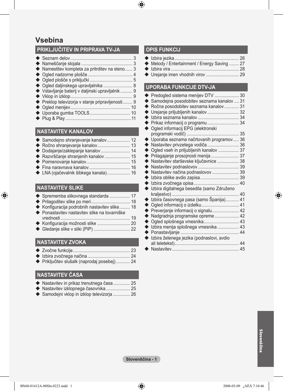 Vsebina | Samsung LE37A656A1F User Manual | Page 479 / 546