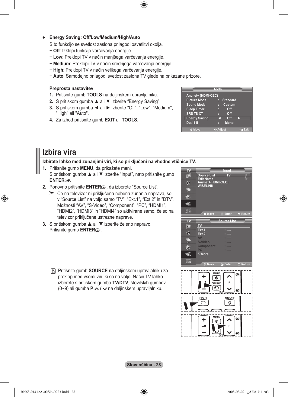 Izbira vira | Samsung LE37A656A1F User Manual | Page 506 / 546