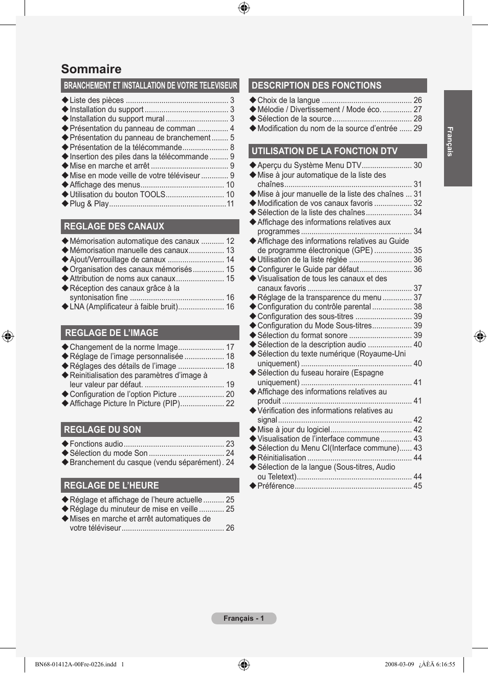 Sommaire | Samsung LE37A656A1F User Manual | Page 71 / 546