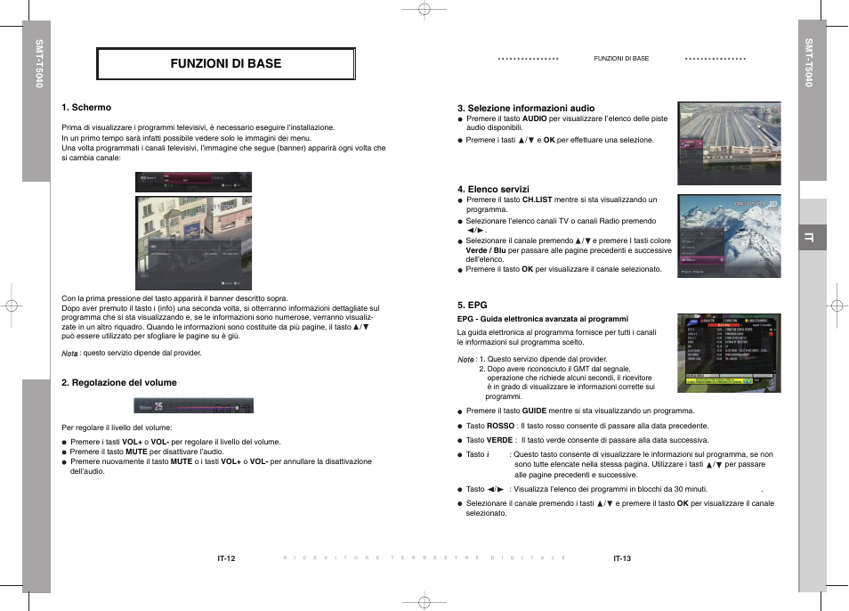 Funzioni di base | Samsung SMT-T5040 User Manual | Page 8 / 53
