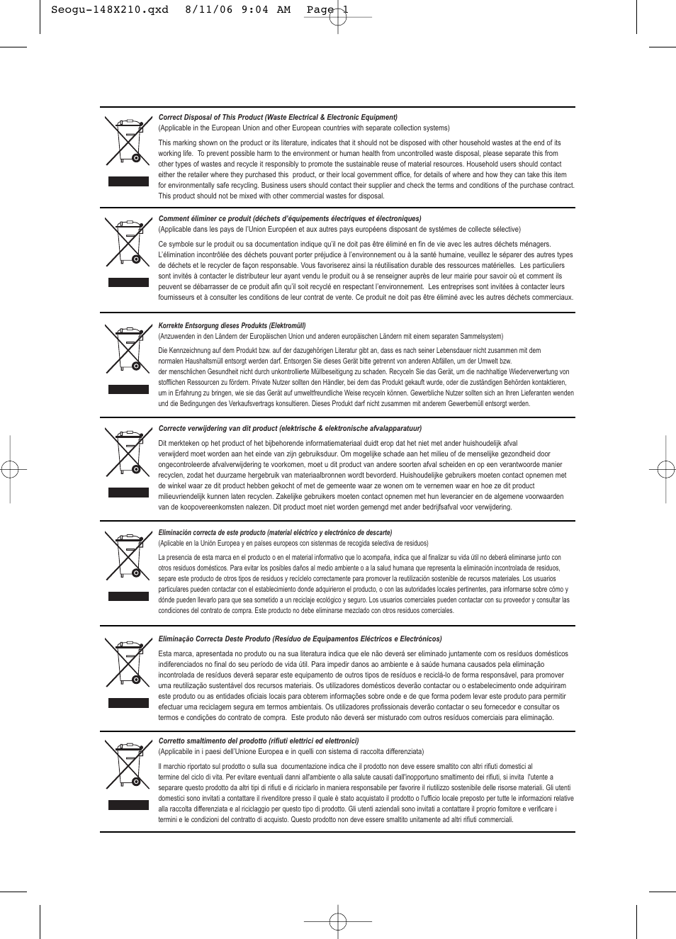 Samsung LE23R71B User Manual | Page 152 / 152