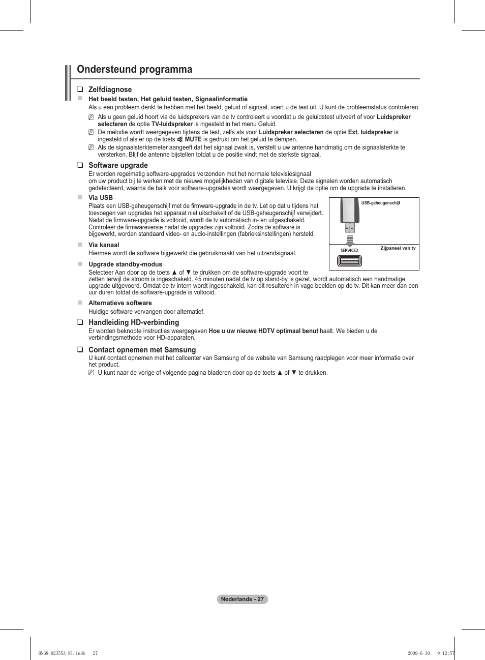 Ondersteund programma | Samsung PS50B530S2W User Manual | Page 132 / 319