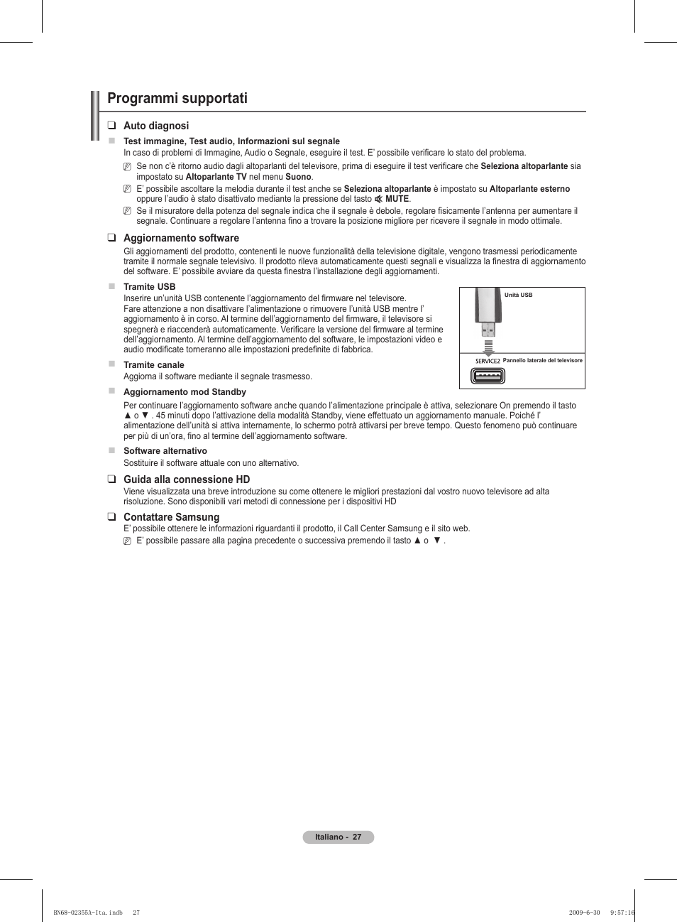 Programmi supportati | Samsung PS50B530S2W User Manual | Page 167 / 319