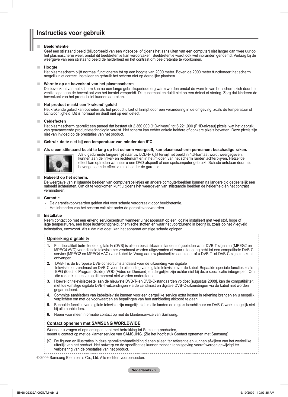 Instructies voor gebruik | Samsung PS50B560T7W User Manual | Page 140 / 400