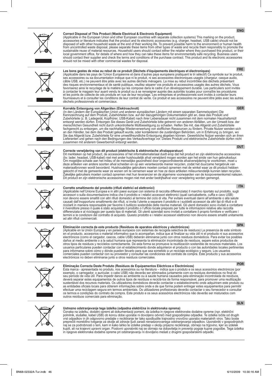 Samsung PS50B560T7W User Manual | Page 400 / 400