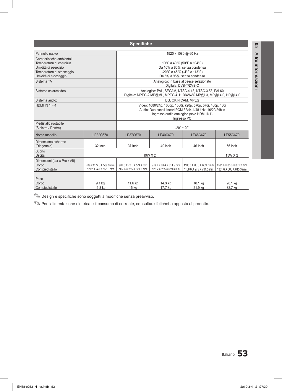 Samsung LE40C670M1Q User Manual | Page 107 / 164