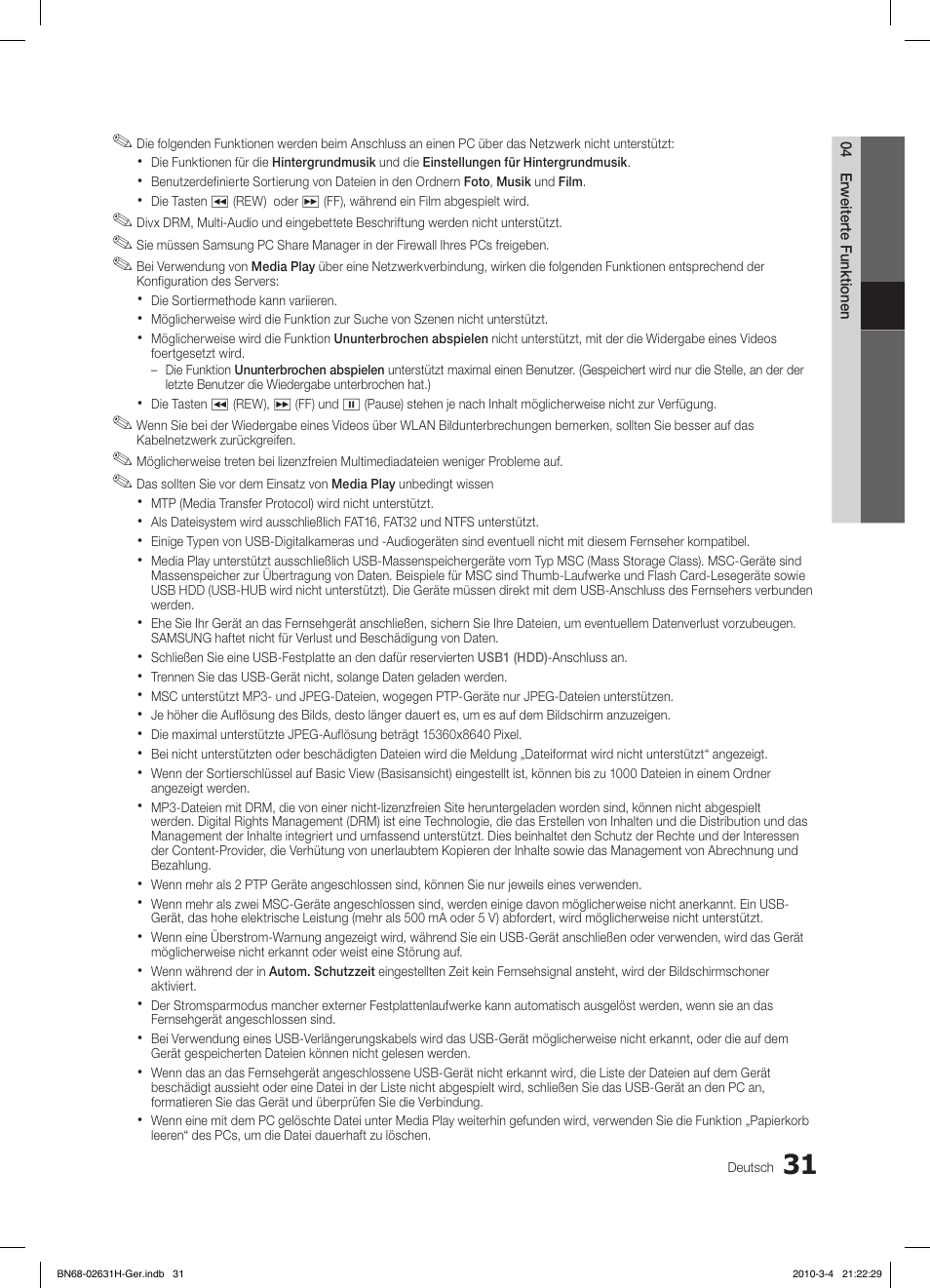 Samsung LE40C670M1Q User Manual | Page 140 / 164