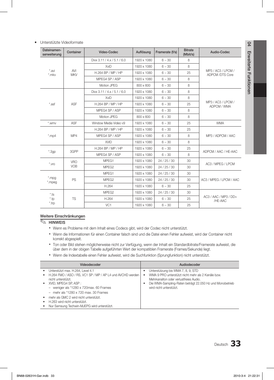 Samsung LE40C670M1Q User Manual | Page 142 / 164