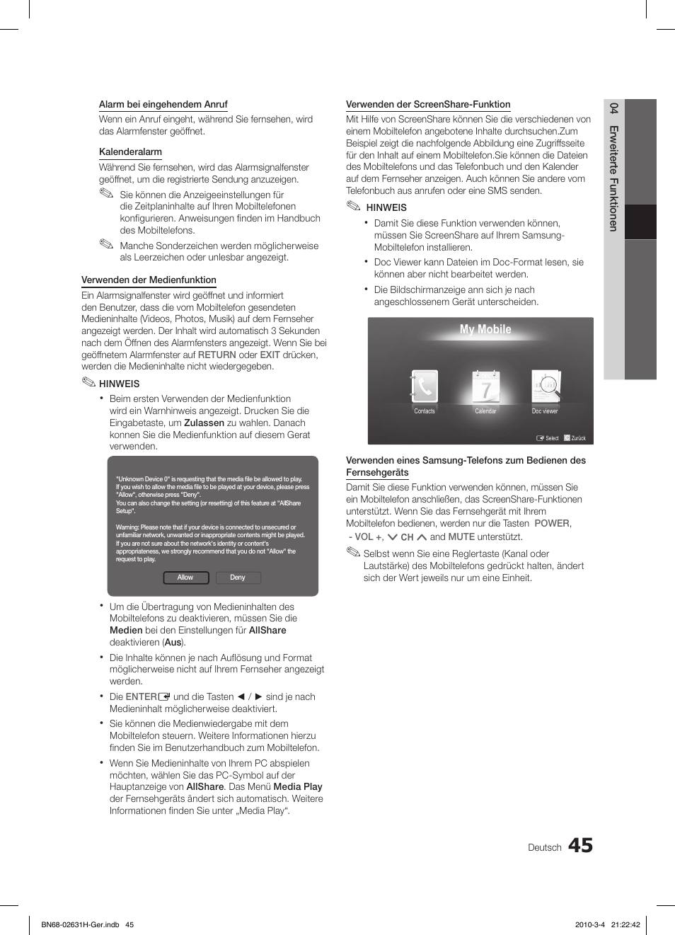 Samsung LE40C670M1Q User Manual | Page 154 / 164