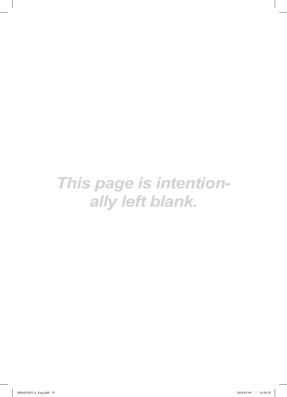 This page is intention- ally left blank | Samsung LE40C670M1Q User Manual | Page 55 / 164