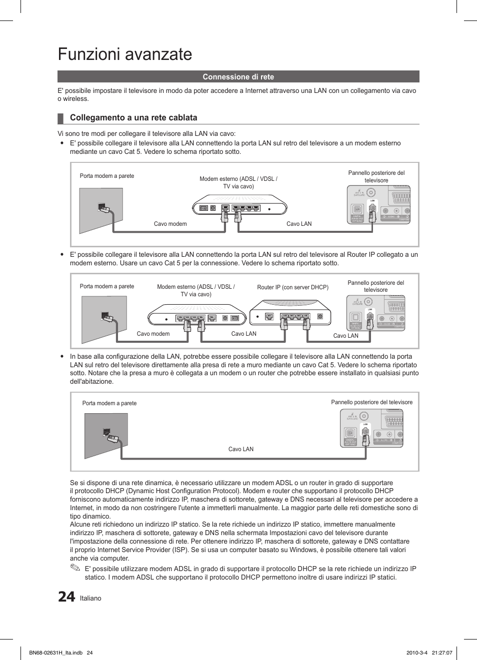 Funzioni avanzate | Samsung LE40C670M1Q User Manual | Page 78 / 164