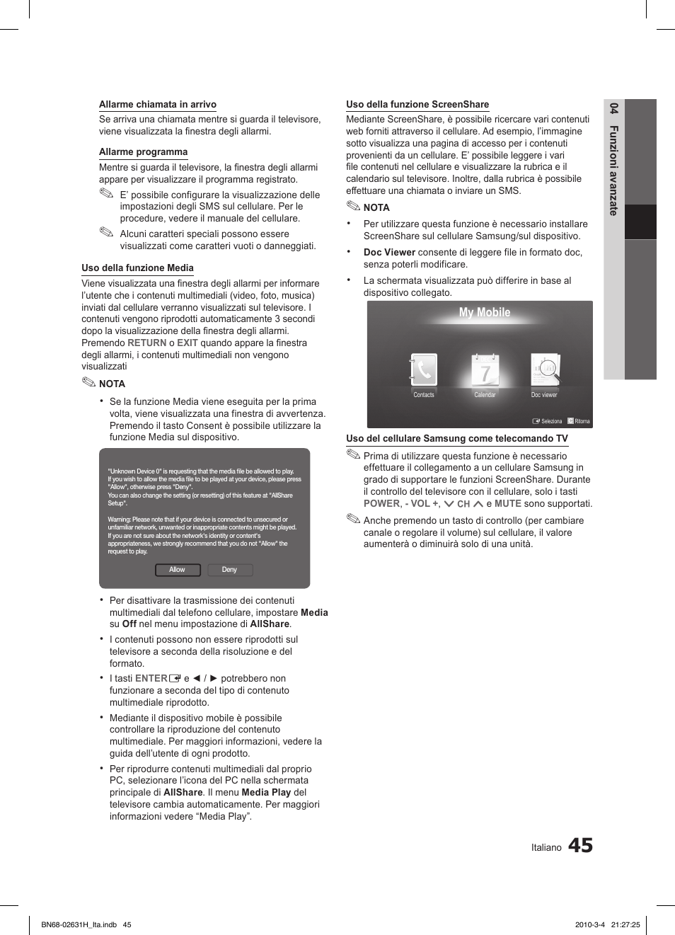 Samsung LE40C670M1Q User Manual | Page 99 / 164