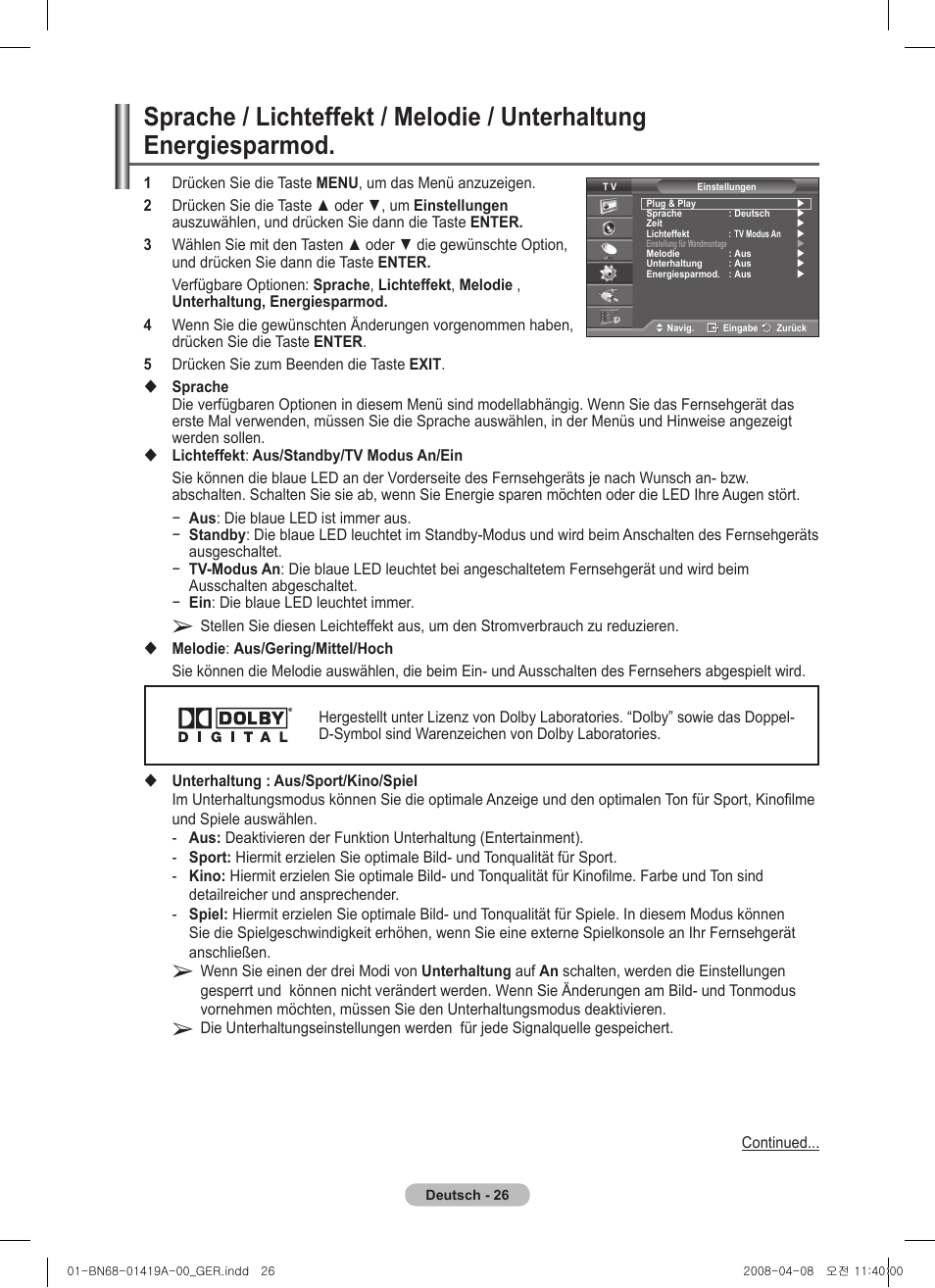 Samsung PS42A416C1D User Manual | Page 125 / 394